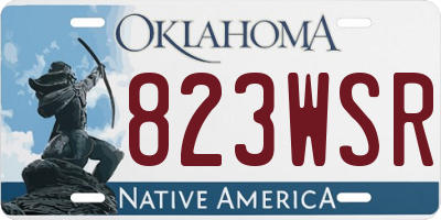 OK license plate 823WSR