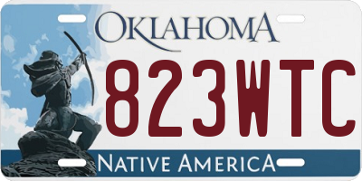 OK license plate 823WTC