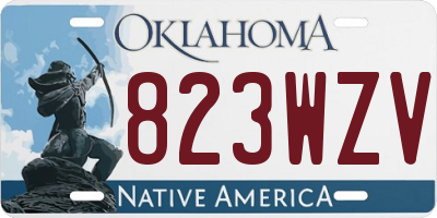 OK license plate 823WZV