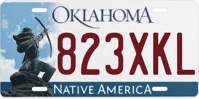 OK license plate 823XKL