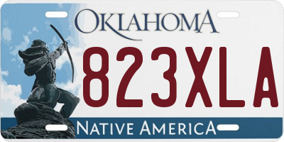 OK license plate 823XLA
