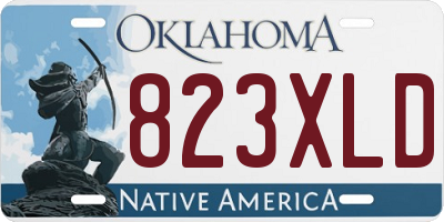 OK license plate 823XLD