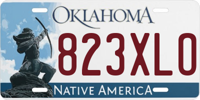 OK license plate 823XLO