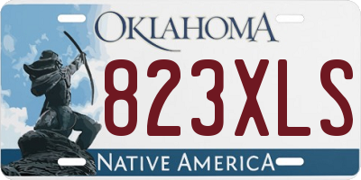 OK license plate 823XLS