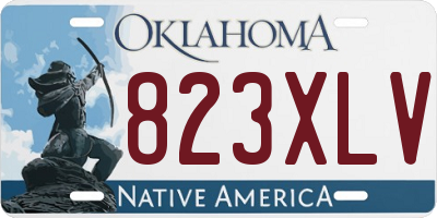 OK license plate 823XLV