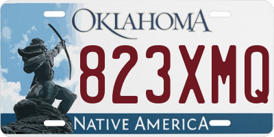 OK license plate 823XMQ