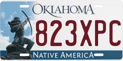 OK license plate 823XPC
