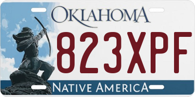 OK license plate 823XPF