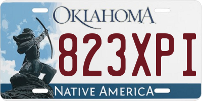 OK license plate 823XPI