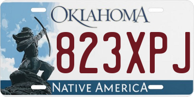 OK license plate 823XPJ