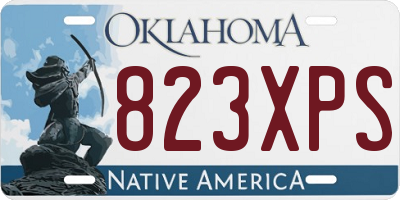 OK license plate 823XPS