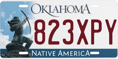 OK license plate 823XPY