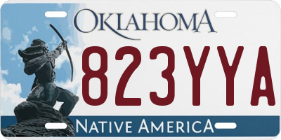 OK license plate 823YYA