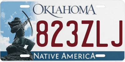 OK license plate 823ZLJ