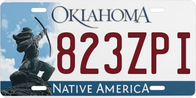 OK license plate 823ZPI