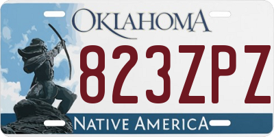 OK license plate 823ZPZ