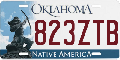 OK license plate 823ZTB