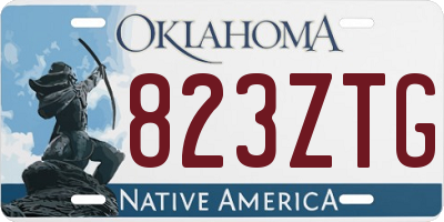 OK license plate 823ZTG