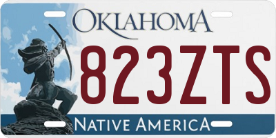 OK license plate 823ZTS