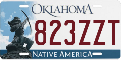 OK license plate 823ZZT