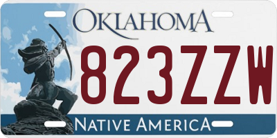 OK license plate 823ZZW