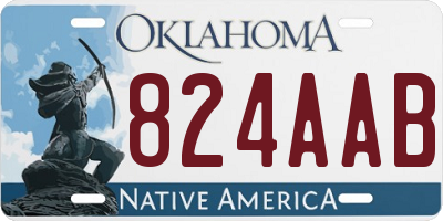 OK license plate 824AAB