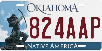 OK license plate 824AAP