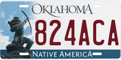 OK license plate 824ACA