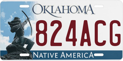 OK license plate 824ACG