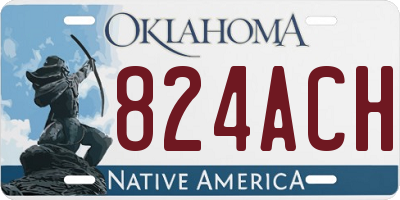 OK license plate 824ACH