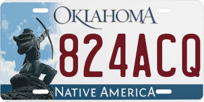 OK license plate 824ACQ