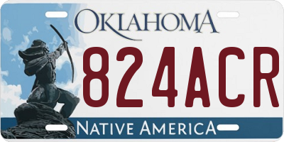 OK license plate 824ACR