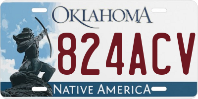 OK license plate 824ACV