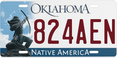 OK license plate 824AEN