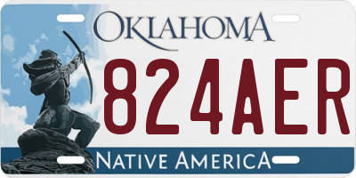 OK license plate 824AER