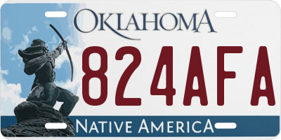 OK license plate 824AFA