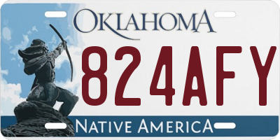 OK license plate 824AFY