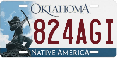 OK license plate 824AGI