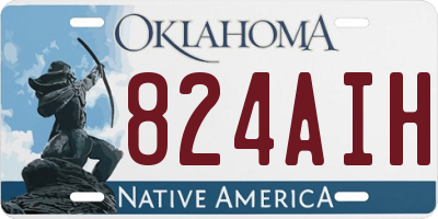 OK license plate 824AIH