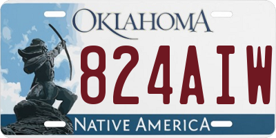 OK license plate 824AIW