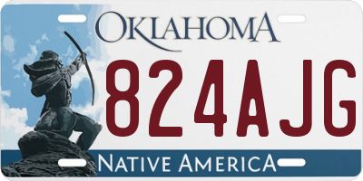 OK license plate 824AJG