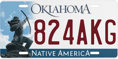 OK license plate 824AKG
