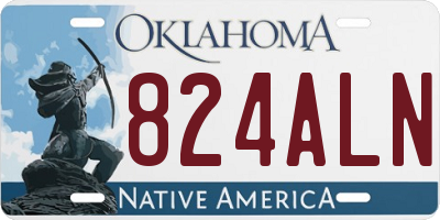 OK license plate 824ALN