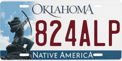 OK license plate 824ALP