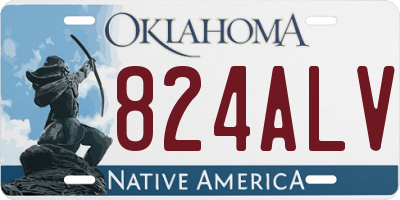 OK license plate 824ALV