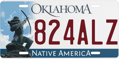 OK license plate 824ALZ