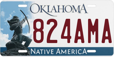 OK license plate 824AMA