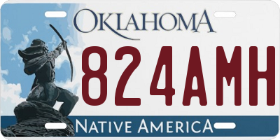 OK license plate 824AMH