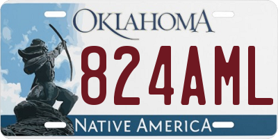 OK license plate 824AML