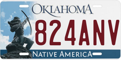 OK license plate 824ANV